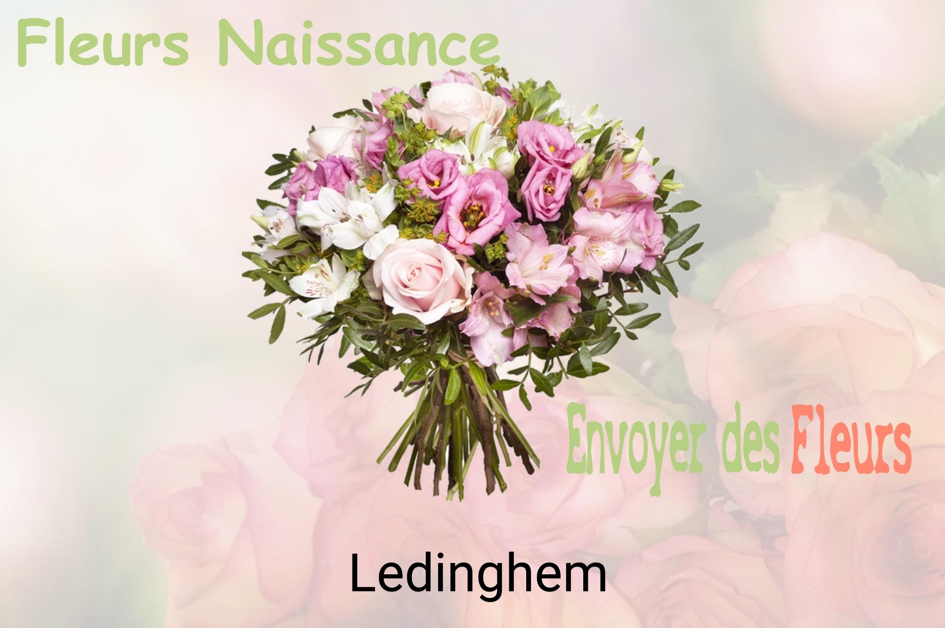 Bouquet de fleurs de naissance livré à Ledinghem