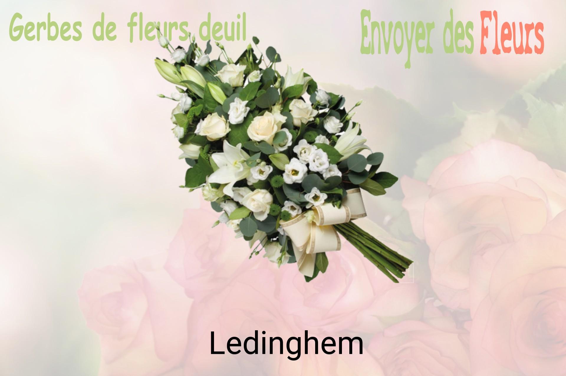 Gerbe de fleurs de deuil livrée à Ledinghem